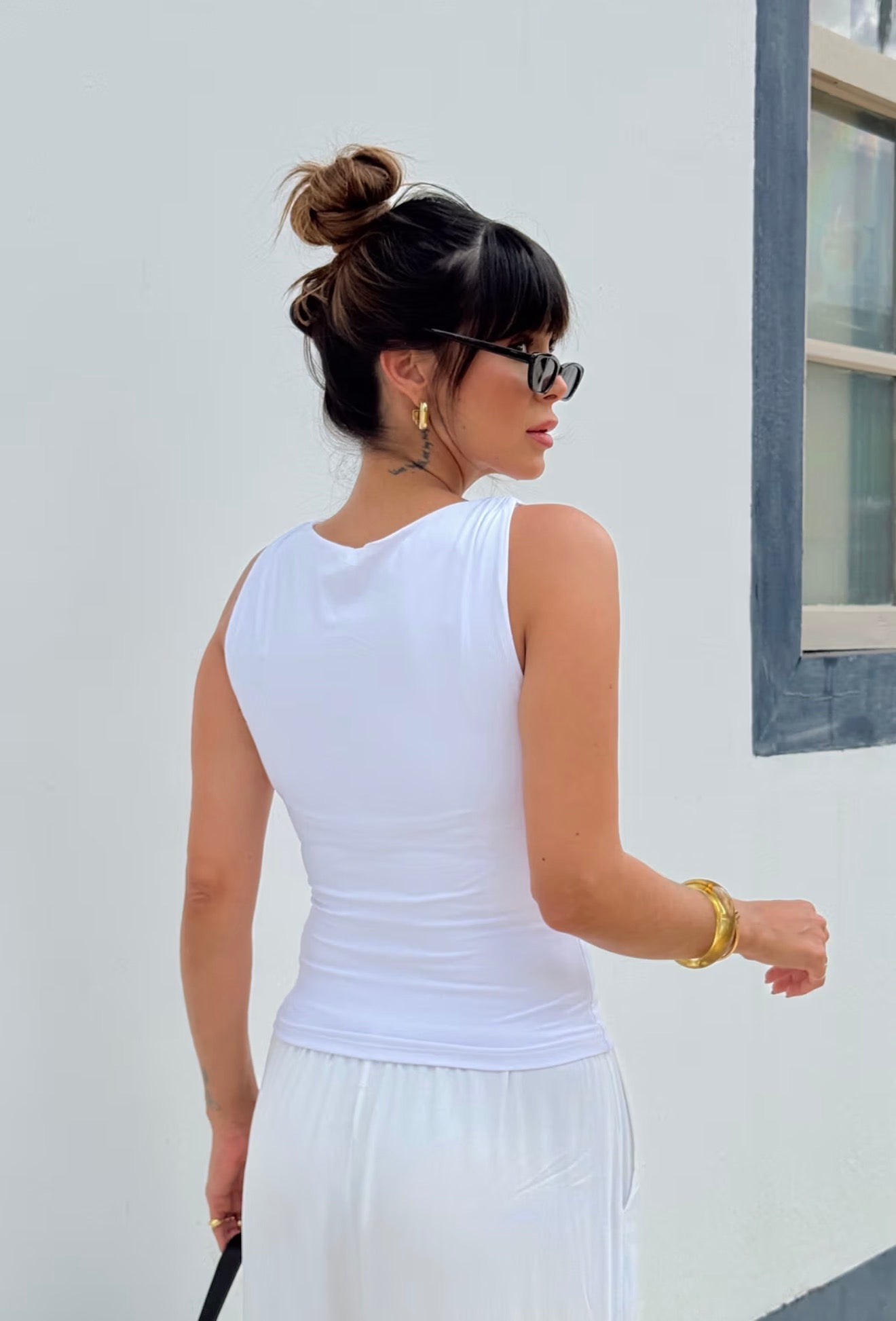 BLUSA DECOTE CANOA GIULIA BRANCA