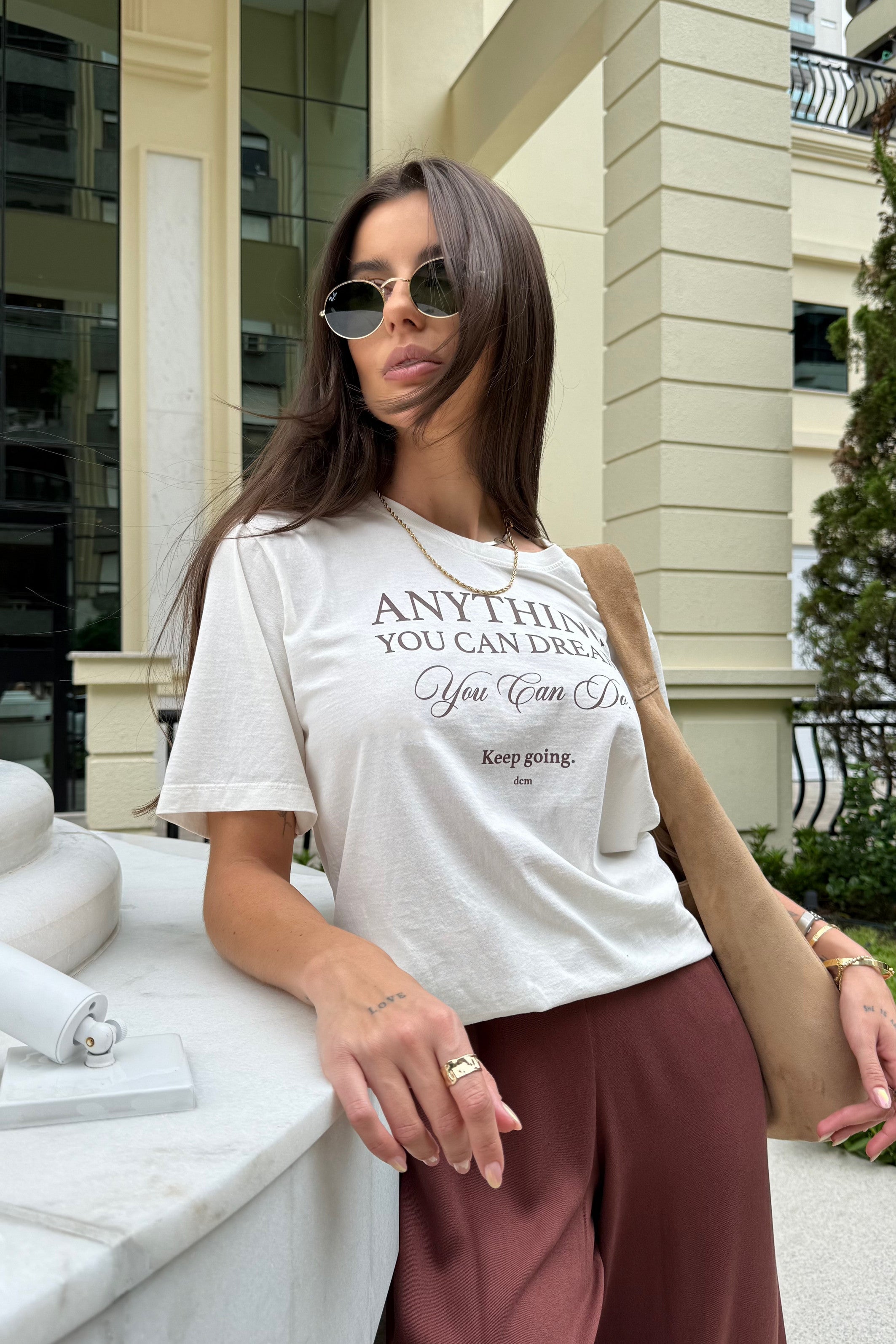 T-SHIRT ESTONADA YOU CAN DREAM OFF WHITE