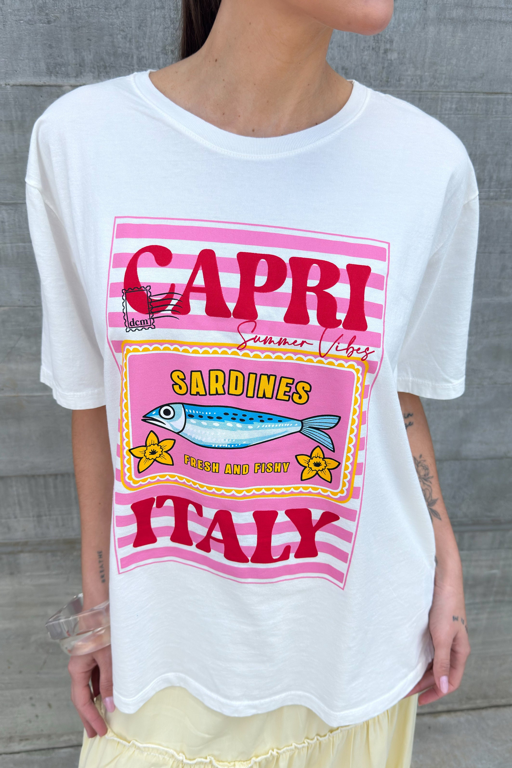 T-SHIRT ESTONADA CAPRI SARDINES OFF WHITE