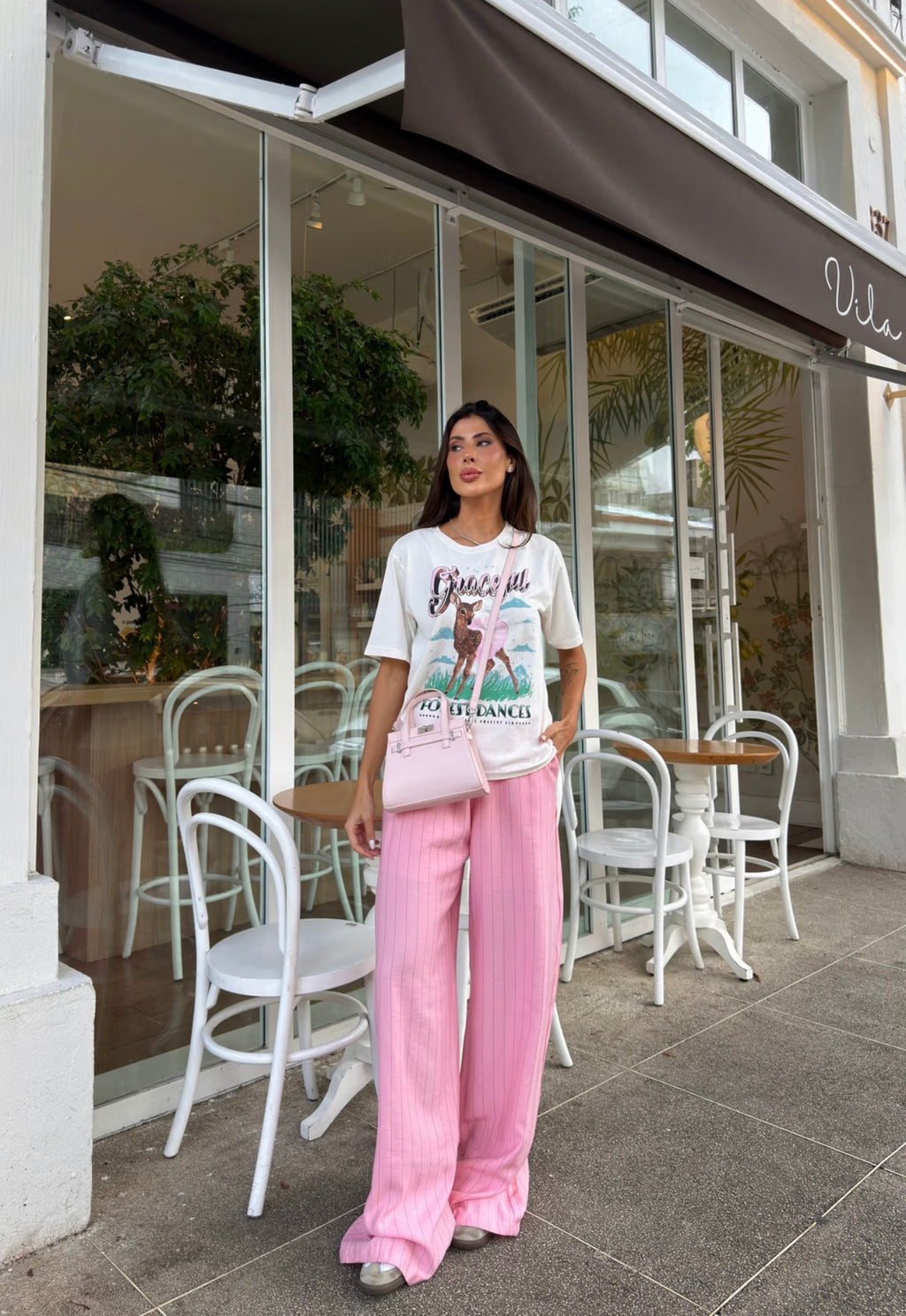 T-SHIRT ESTONADA GRACEFUL BAMBI OFF WHITE