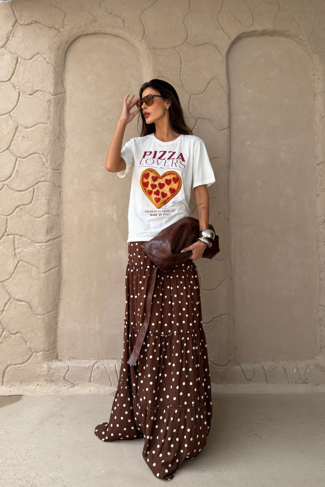 T-SHIRT ESTONADA PIZZA LOVERS OFF WHITE
