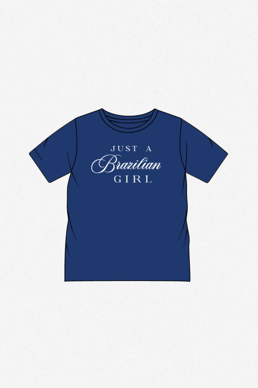 T-SHIRT ESTONADA BRAZILIAN GIRL AZUL OCEAN MARMORIZADA